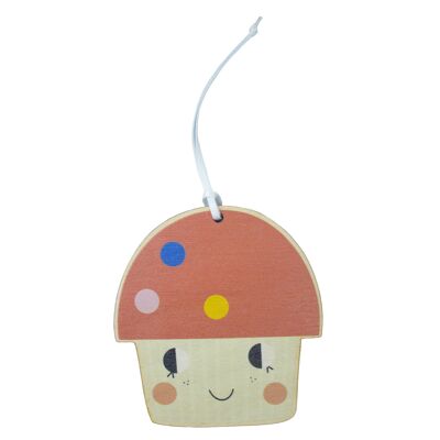 Wooden Toadstool Christmas Decoration