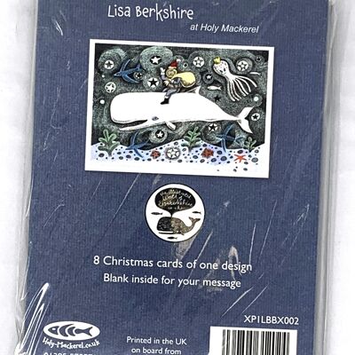 Pacchetto natalizio Lisa Berkshire - 8 biglietti di Babbo Natale sottomarino
