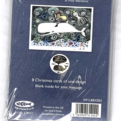 Lisa Berkshire Christmas pack - 8 x Undersea Santa cards
