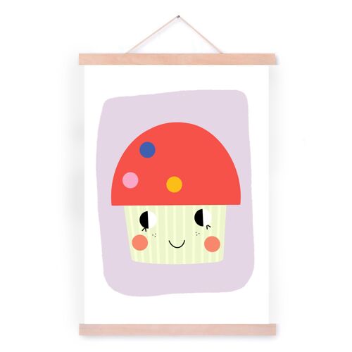 Toadstool Kid's Art Print - A4