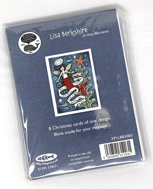 Lisa Berkshire Christmas pack - 8 x Mer-Angel cards