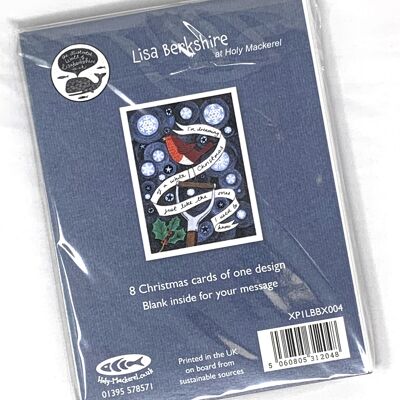 Lisa Berkshire Weihnachtspaket - 8 x Robin-Karten