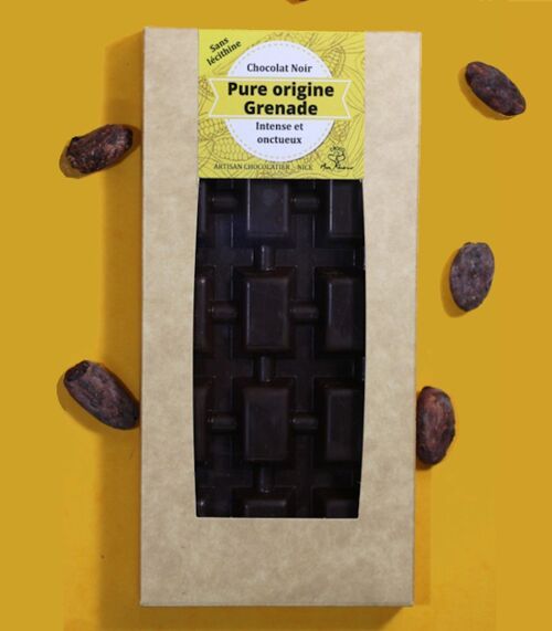 Tablette sélection noire 76% sans lécithine Pure origine Grenade - 80g