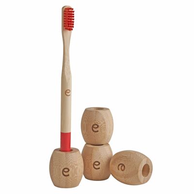 Soporte de cepillo de dientes de bambú - Soporte de cepillo de dientes EcoSlurps para cepillos de dientes de bambú