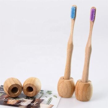 Lot de 4 porte-brosse à dents en bambou - Pack de 4 porte-brosse à dents EcoSlurps 10
