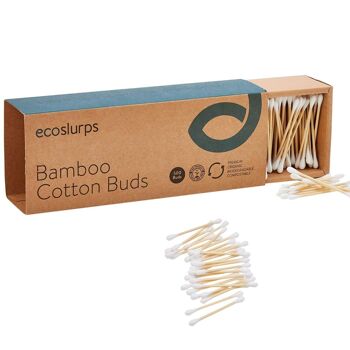 EcoSlurps Bamboo Cotton Buds - Grande boîte primée de 500 cotons-tiges écologiques et biodégradables 7