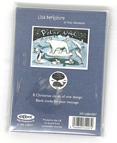 Lisa Berkshire Christmas pack - 8 x Polar Noel cards