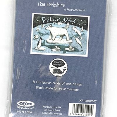 Lisa Berkshire Christmas pack - 8 x Polar Noel cards