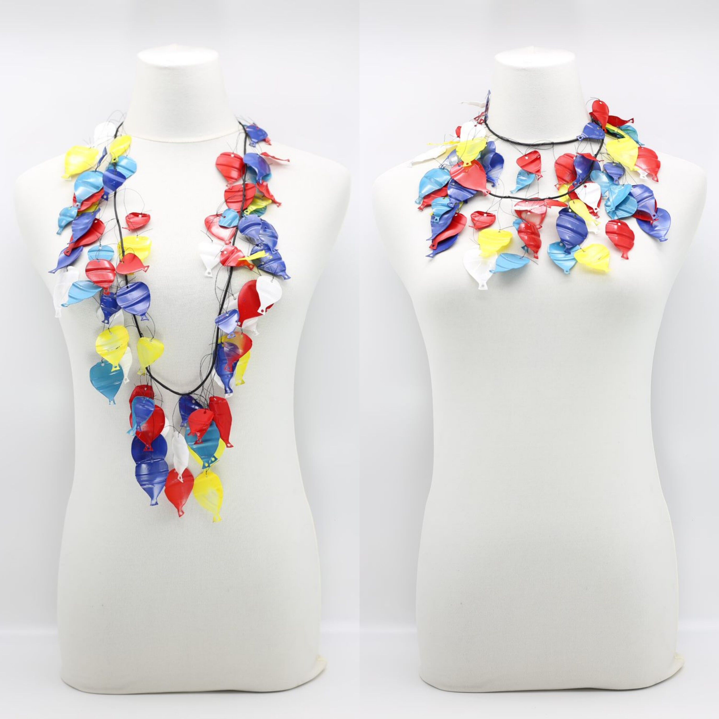 Aqua Long Ballon Halskette - Mehrfarbig