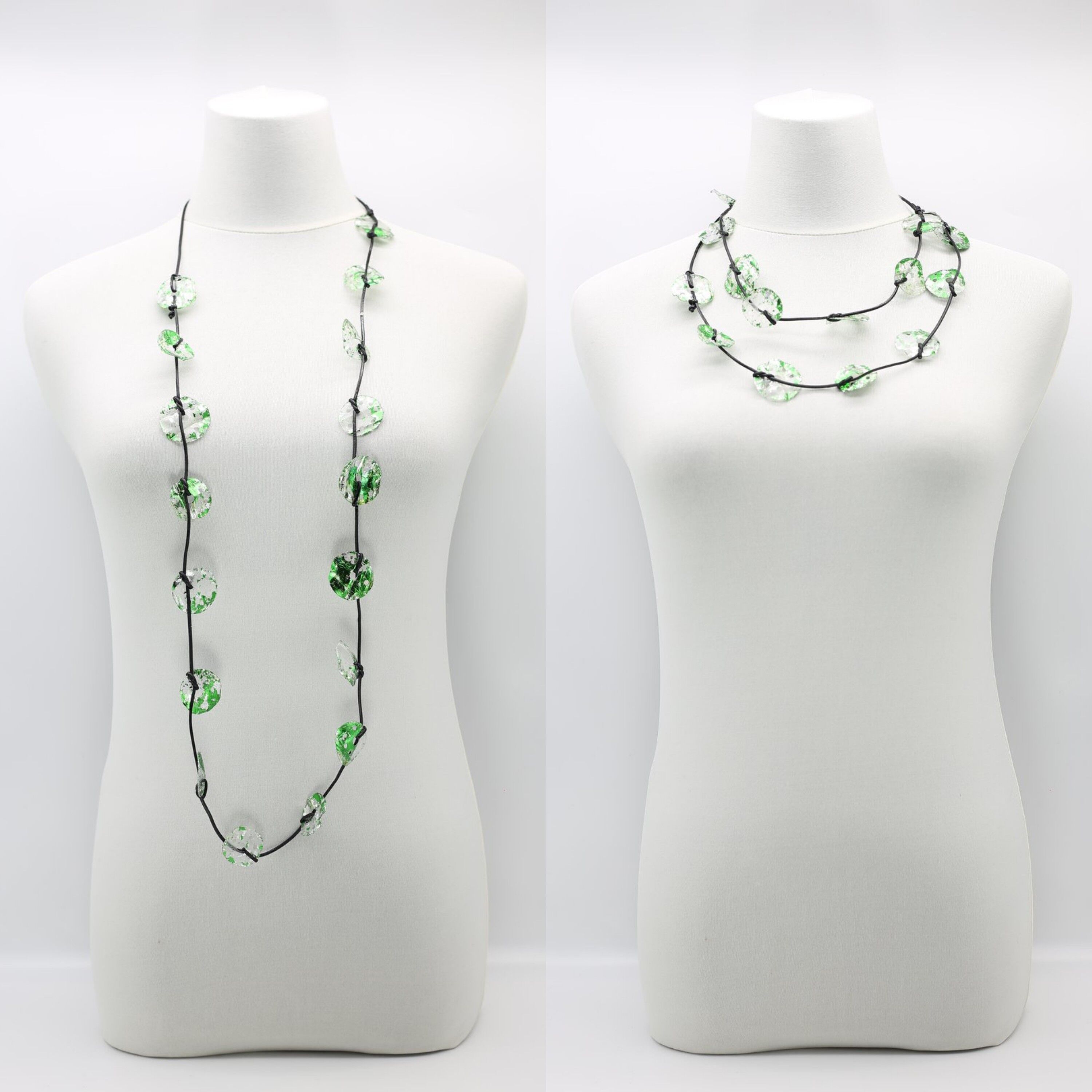 Aqua Lotus Root Halskette - Klein - Handvergoldet - Grün