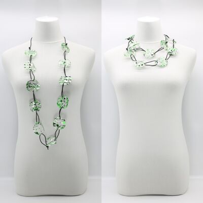 Collar Aqua Lotus Root - Grande - Dorado a mano - Verde