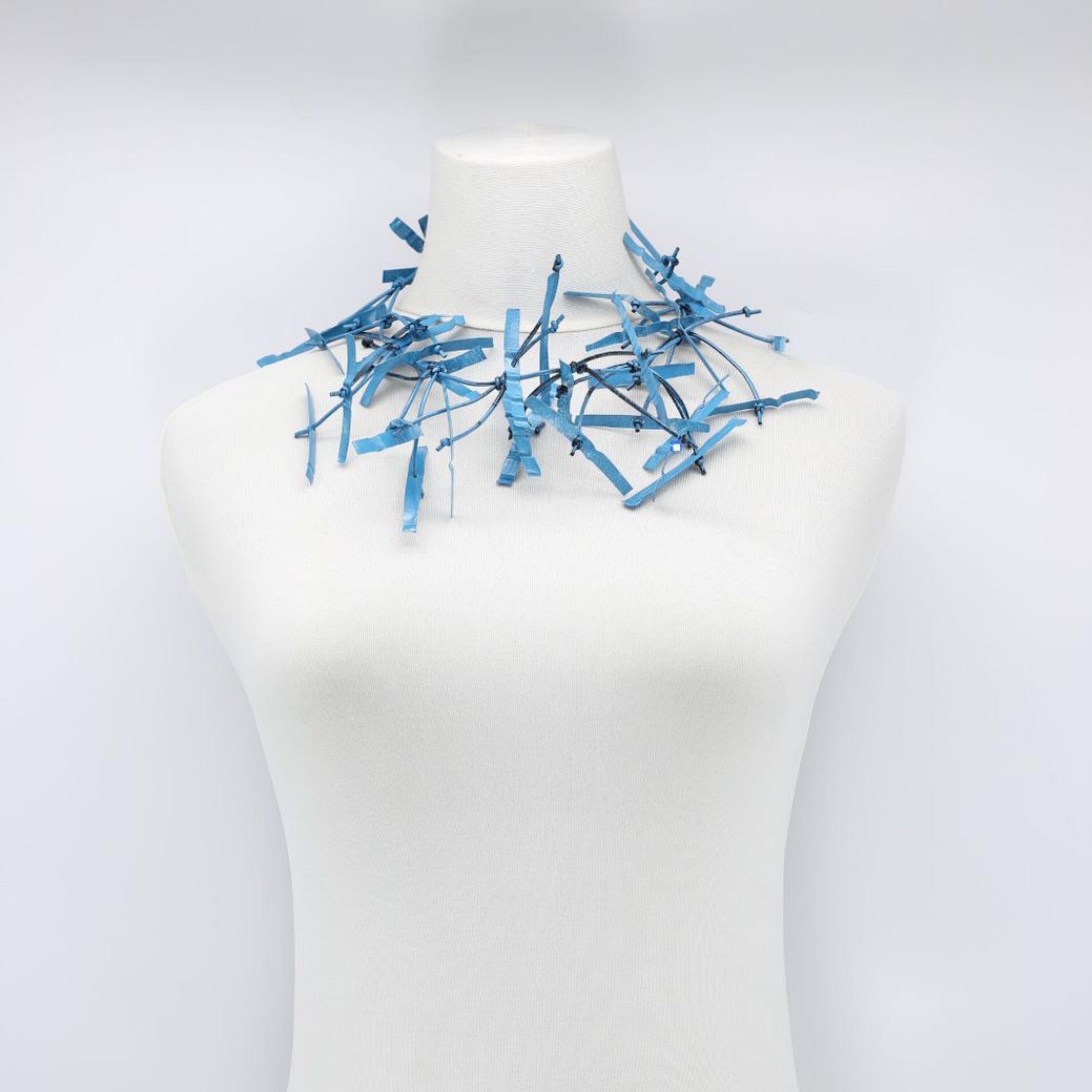 Aqua Willow Tree Halskette - Handbemalt - Kurz - Türkis