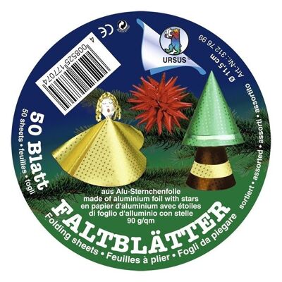 Folletos estrella de aluminio, Ø 11,5 cm