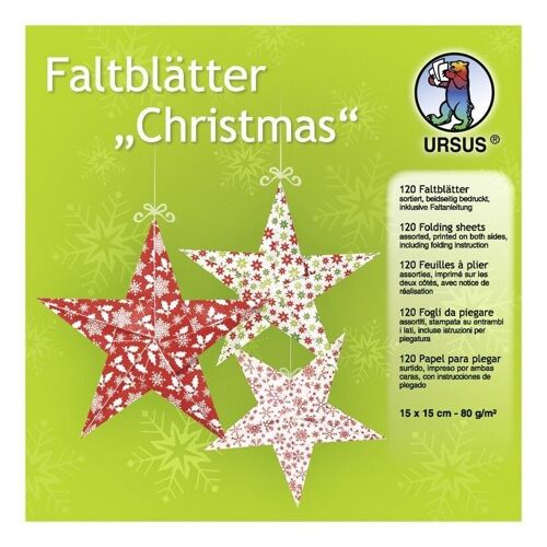 Faltblätter "Christmas", 15 x 15 cm