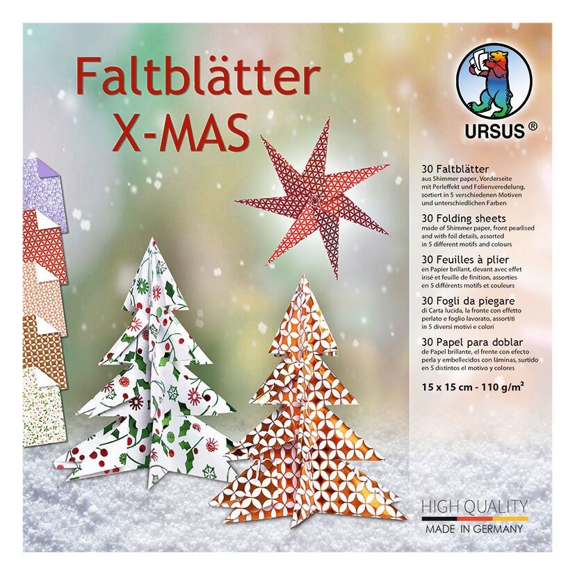 Volantini "X-MAS", 15 x 15 cm