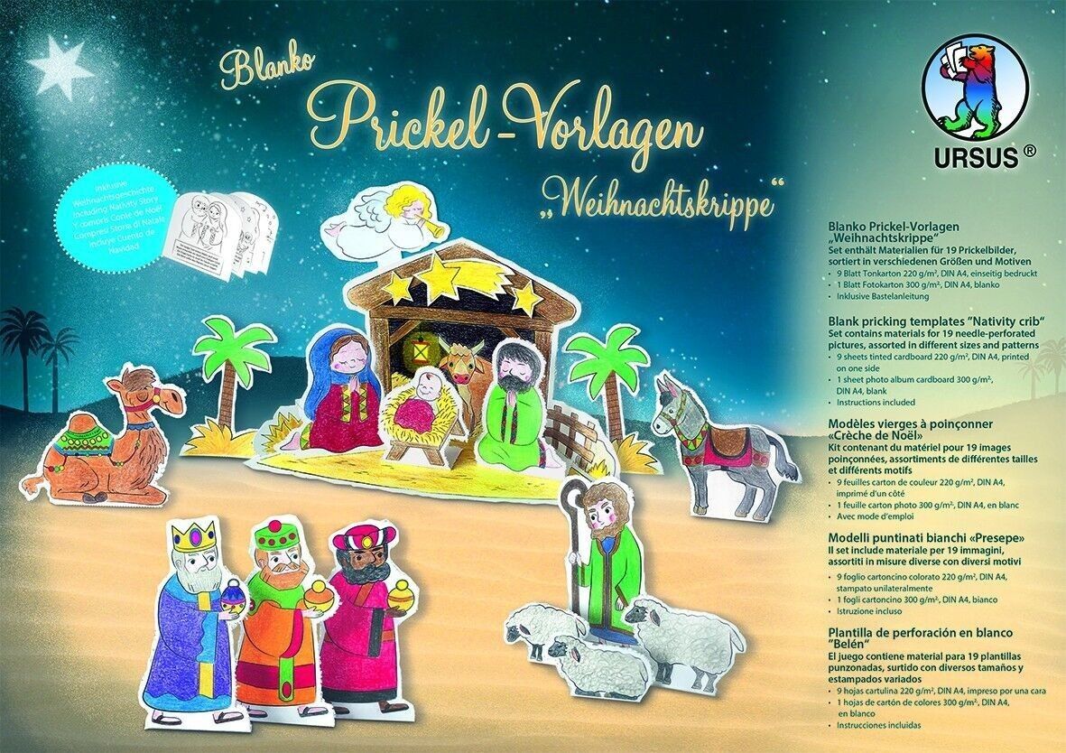 Modèles étincelants vierges "Crèche de Noël"