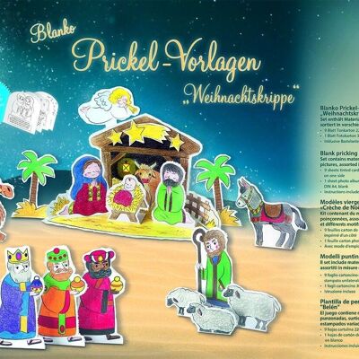 Blanko-Prickel-Vorlagen "Weihnachtskrippe"