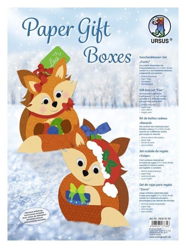 Scatole regalo in carta "Volpi"