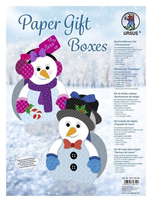 Paper Gift Boxes "Schneemänner"
