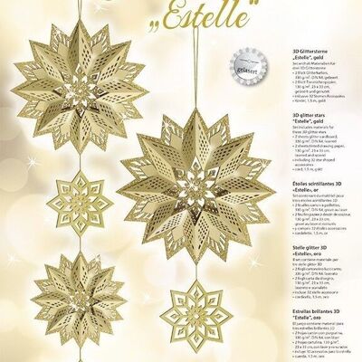 Stelle glitter 3D "Estelle", oro