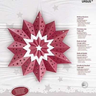 Christmas star, ruby red / polar white