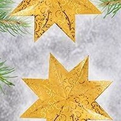Christmas stars "Stella gold tendrils", gold / gold