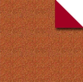 Papier design à bandes pliantes "Crush paper", cuivre / rouge 1