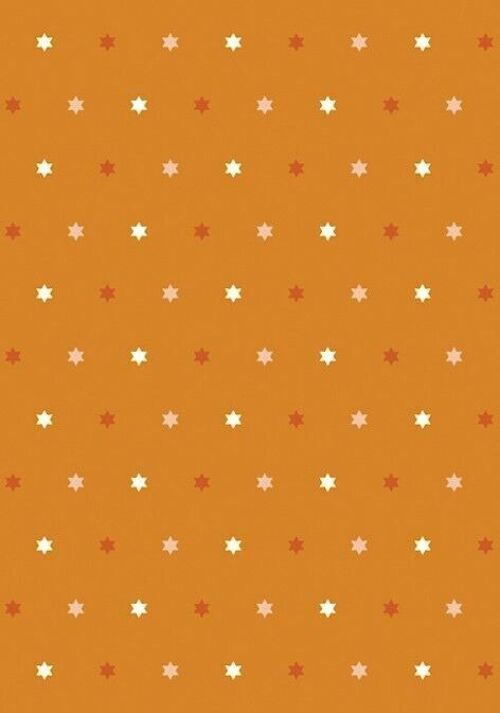 Designkarton Messina-Stern "Abendstern", orange