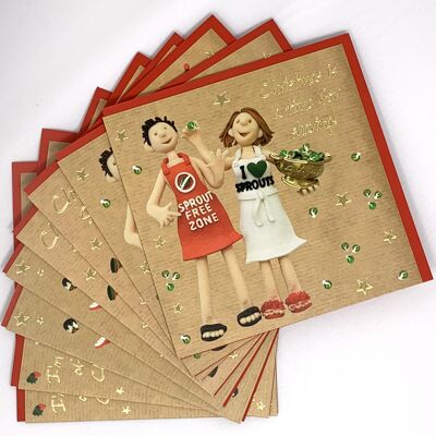 Christmas pack - 2 each of 4 foiled Erica Sturla cards