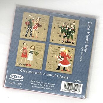 Pack de Noël - 2 de chacune des 4 cartes Erica Sturla déjouées 2