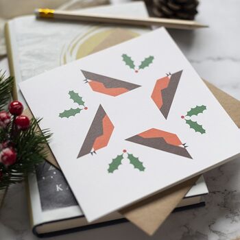 Carte de Noël des quatre oiseaux qui appellent 2