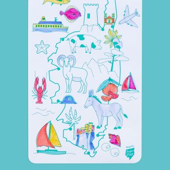 Coloriage nomade : mini Playmat réversible 4 feutres inclus - Réutilisable - CORSE 2