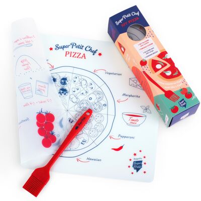 PROMO! PIZZA KIT: Pizza Chef Kit - Recipe Provided - Dishwasher Safe - Reusable - Antibacterial - From 3 Years