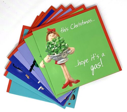 Christmas pack -  2 each of 4 Erica Sturla cards