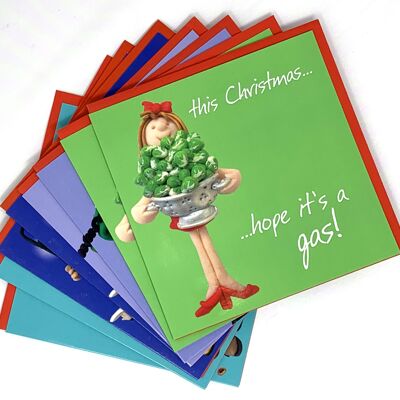 Pack de Noël - 2 de chacune des 4 cartes Erica Sturla