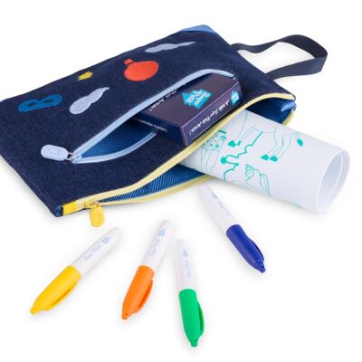 SKY denim school pencil case