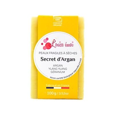 Jabón de proceso en frío - Pieles frágiles a secas - Secreto de argán orgánico certificado
