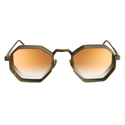 Boby - Montura Mate Verde Militar Oscuro - Lentes Degradados Dorados