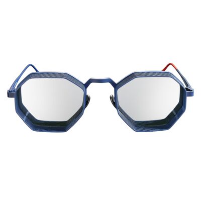 Boby - Dark Blue Matte Frame - Silver Mirror Lenses