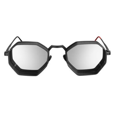 Boby - Black Matte Frame - Silver Mirror Lenses
