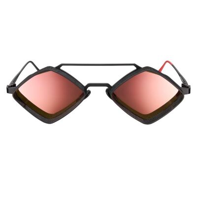 Jaxs - Black Matte Frame – Rose Gold Mirror Lense