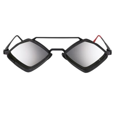 Jaxs - Black Matte Frame – Silver Mirror Lenses