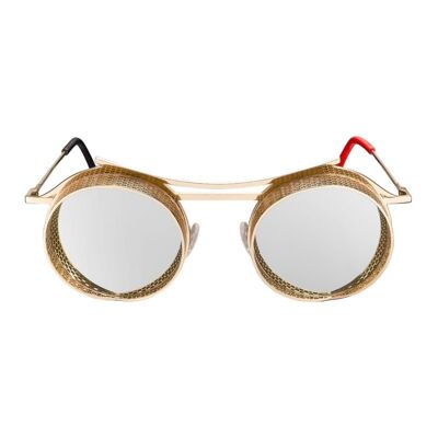 Onix - Shiny Gold Frame - Silver Mirror Lenses