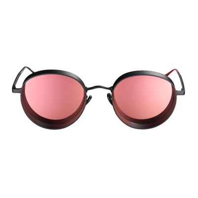 Noah - Black Matte Frame - Rose Gold Mirror Lenses