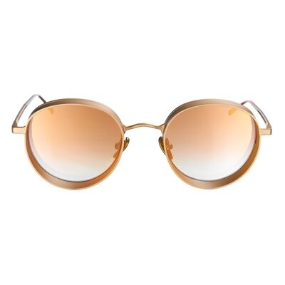 Noah - Gold Matte Frame - Gold Gradient Mirror Lenses