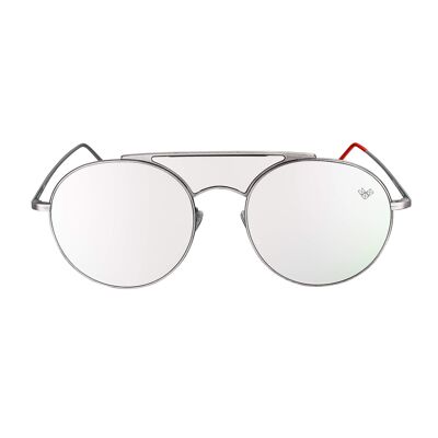 Kalai - Matte Silver Frame - Silver Mirror Lenses