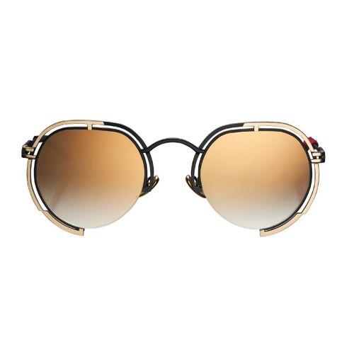 Panache - Matte Black and Gold Frame - Gold Gradient Lenses