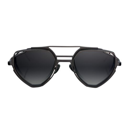 Enzo - Gun Metal Matte Frame - Black Gradient Lenses