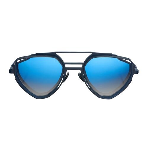 Enzo - Dark Blue Matte Frame - Blue Gradient Lenses