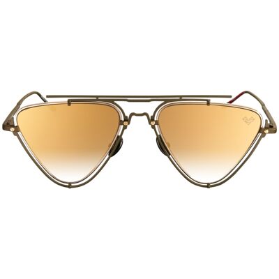 Dalia - Military Green Matte Frame - Gold Gradient Mirror Lenses